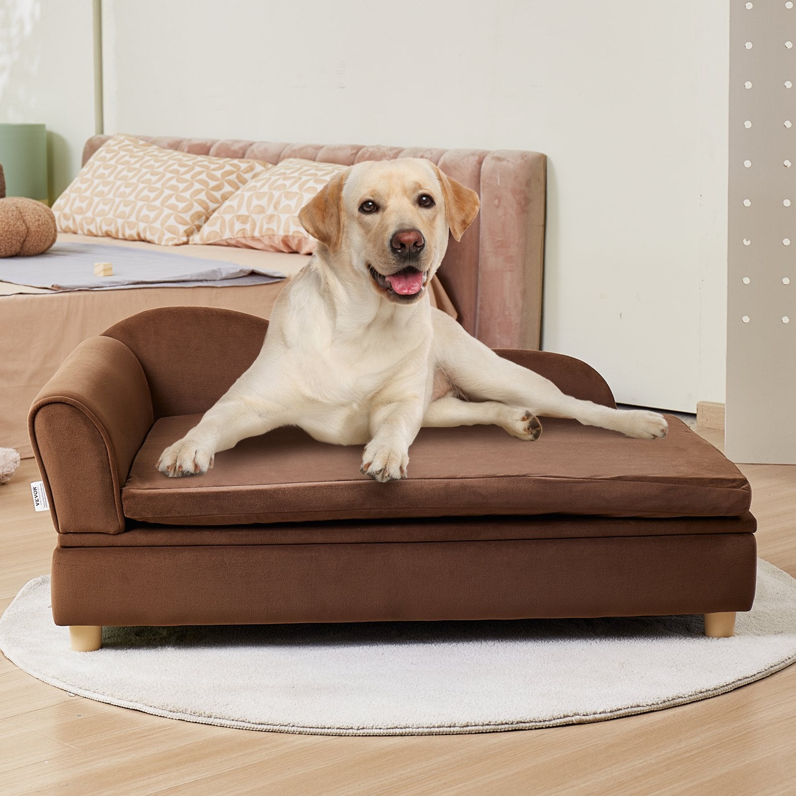 VelvetPaws™ Luxury Pet Sofa  – Soft Velvety Couch with Storage, Washable Cover