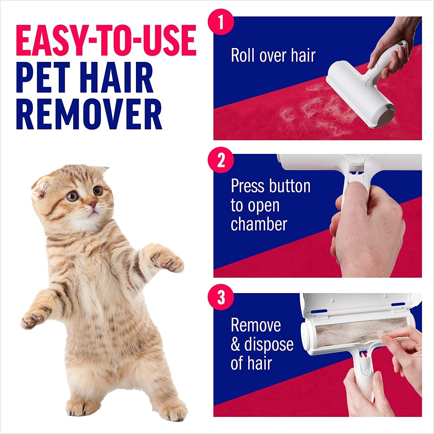 VelvetPaws™ FurLift™ Pet Hair Remover Roller