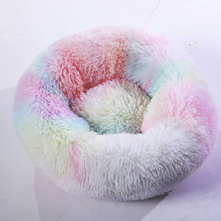 VelvetPaws™ Plush Donut Pet Bed
