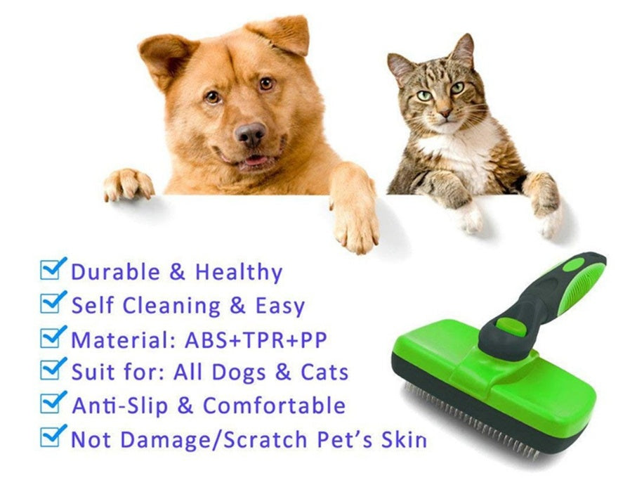 VelvetPaws™ GlideGroom™ Self-Cleaning Slicker Brush