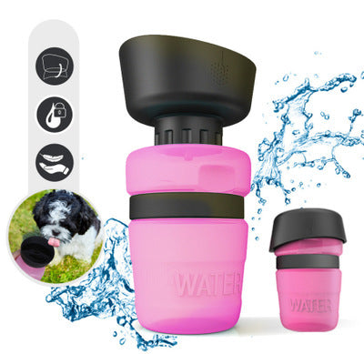VelvetPaws™ TravelMate Foldable Pet Water Bottle – Leak-Proof Outdoor Companion