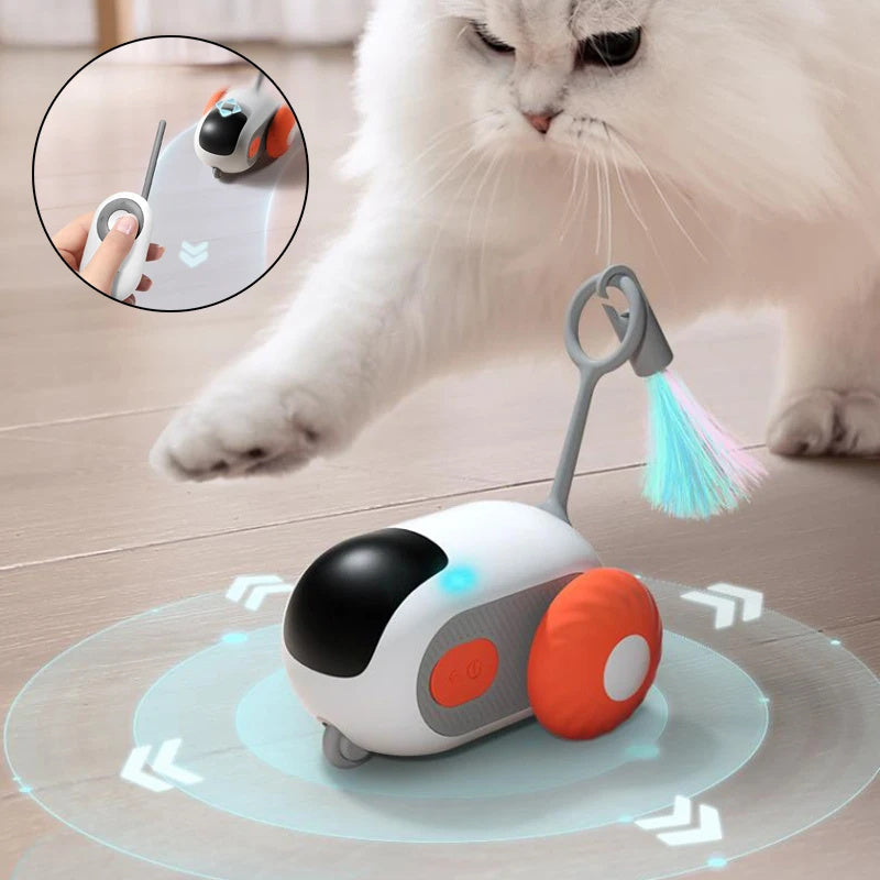 PurrRacer™ – Remote Control Cat Car Toy with Auto & Manual Modes
