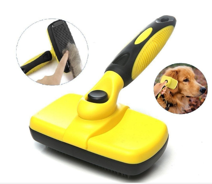 VelvetPaws™ GlideGroom™ Self-Cleaning Slicker Brush