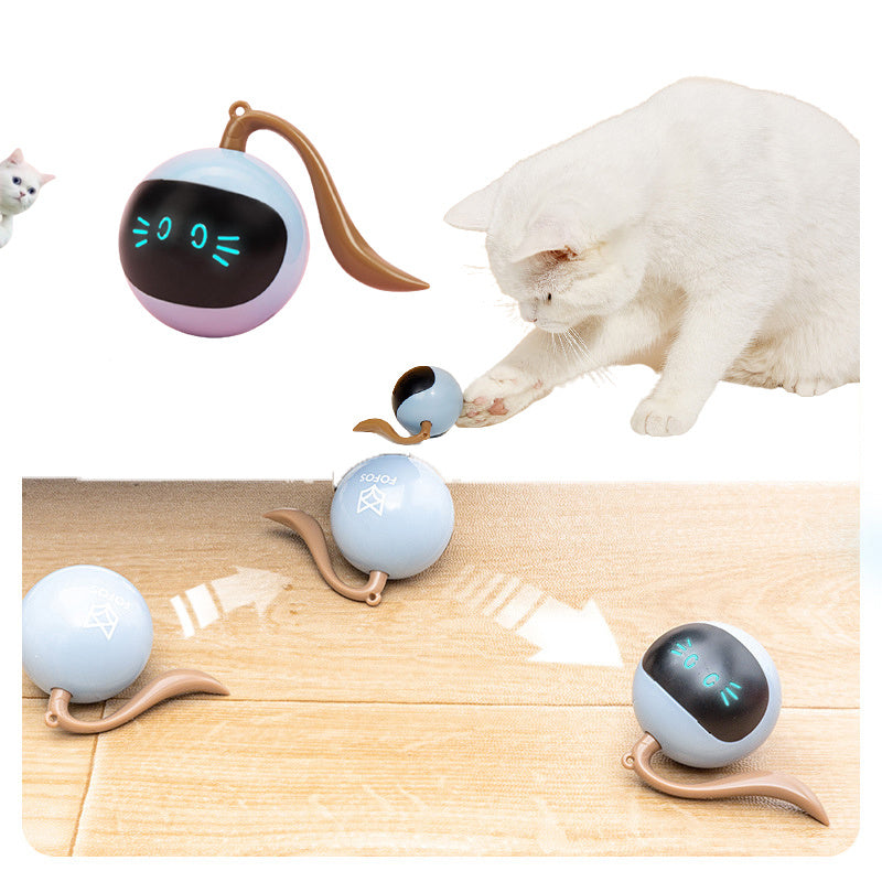 🤖 RoboRoll™ – The Smart Rolling Ball for Endless Pet Fun!