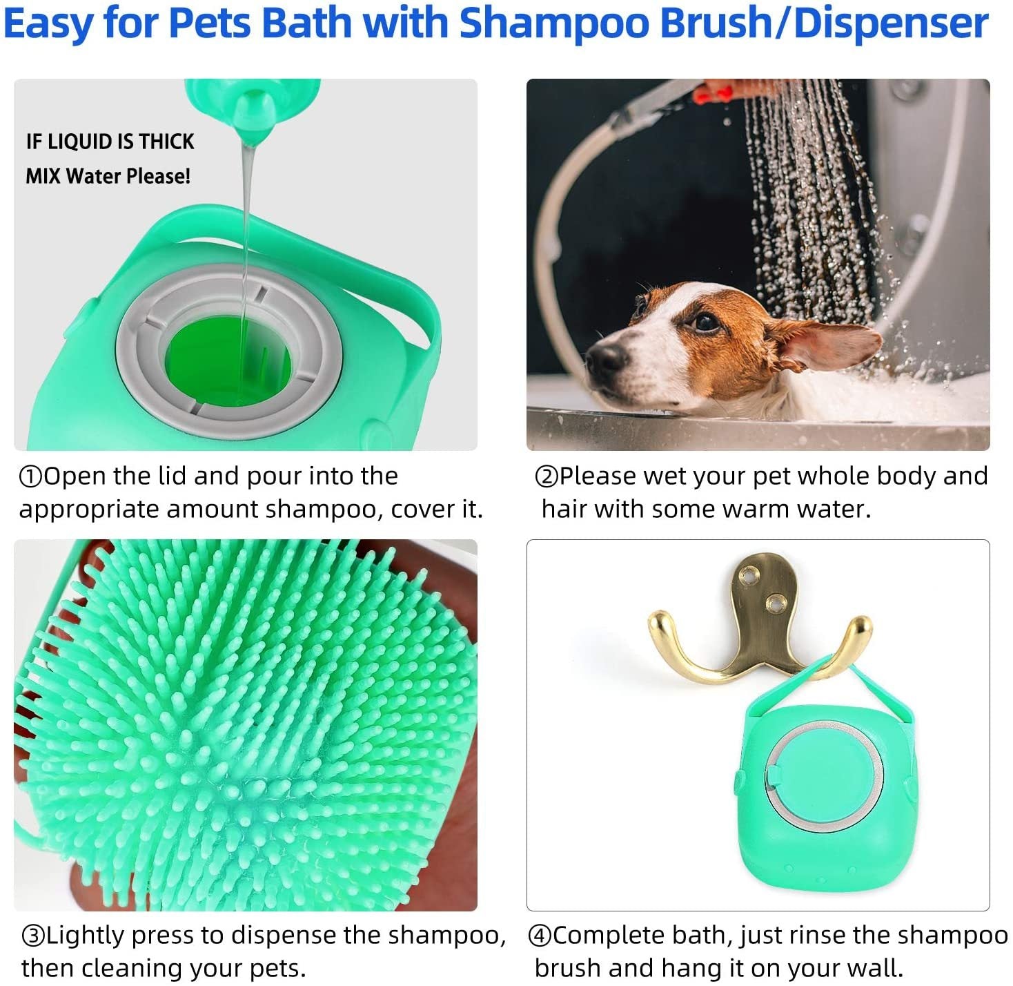 VelvetPaws™ 2-in-1 Silicone Pet Shampoo & Massage Brush