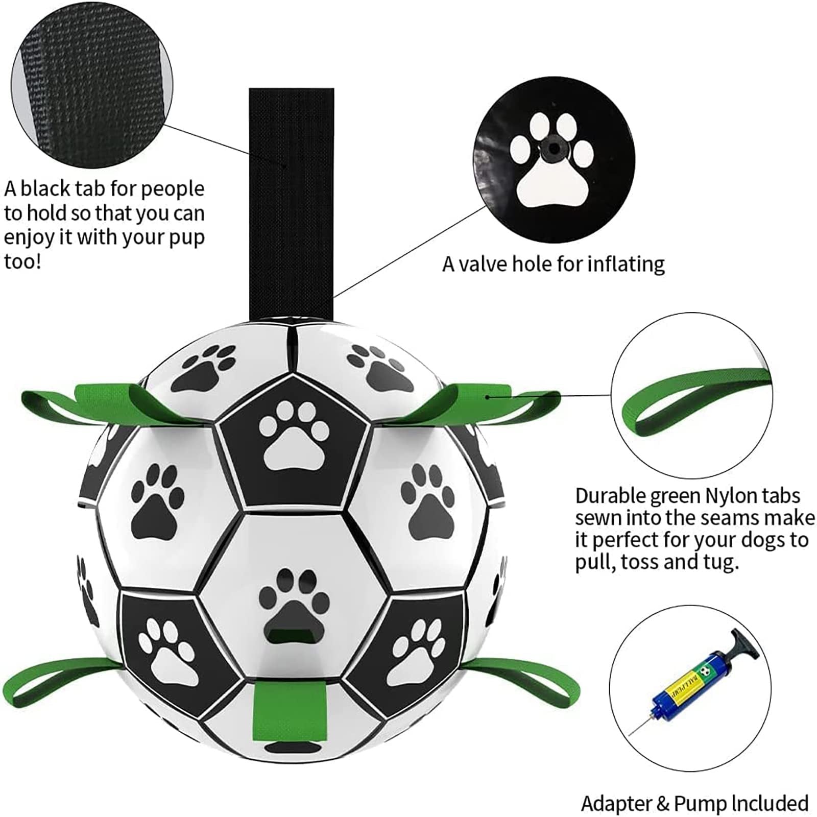 PawSoccer™ – Interactive Dog Football Toy, PU Training & Fetch Ball