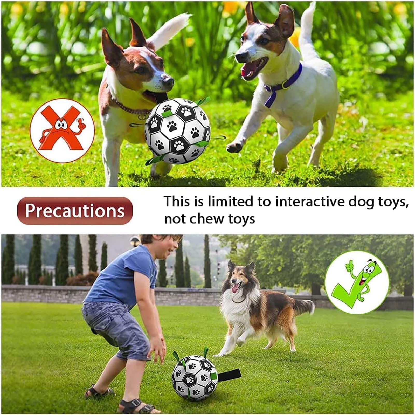 PawSoccer™ – Interactive Dog Football Toy, PU Training & Fetch Ball
