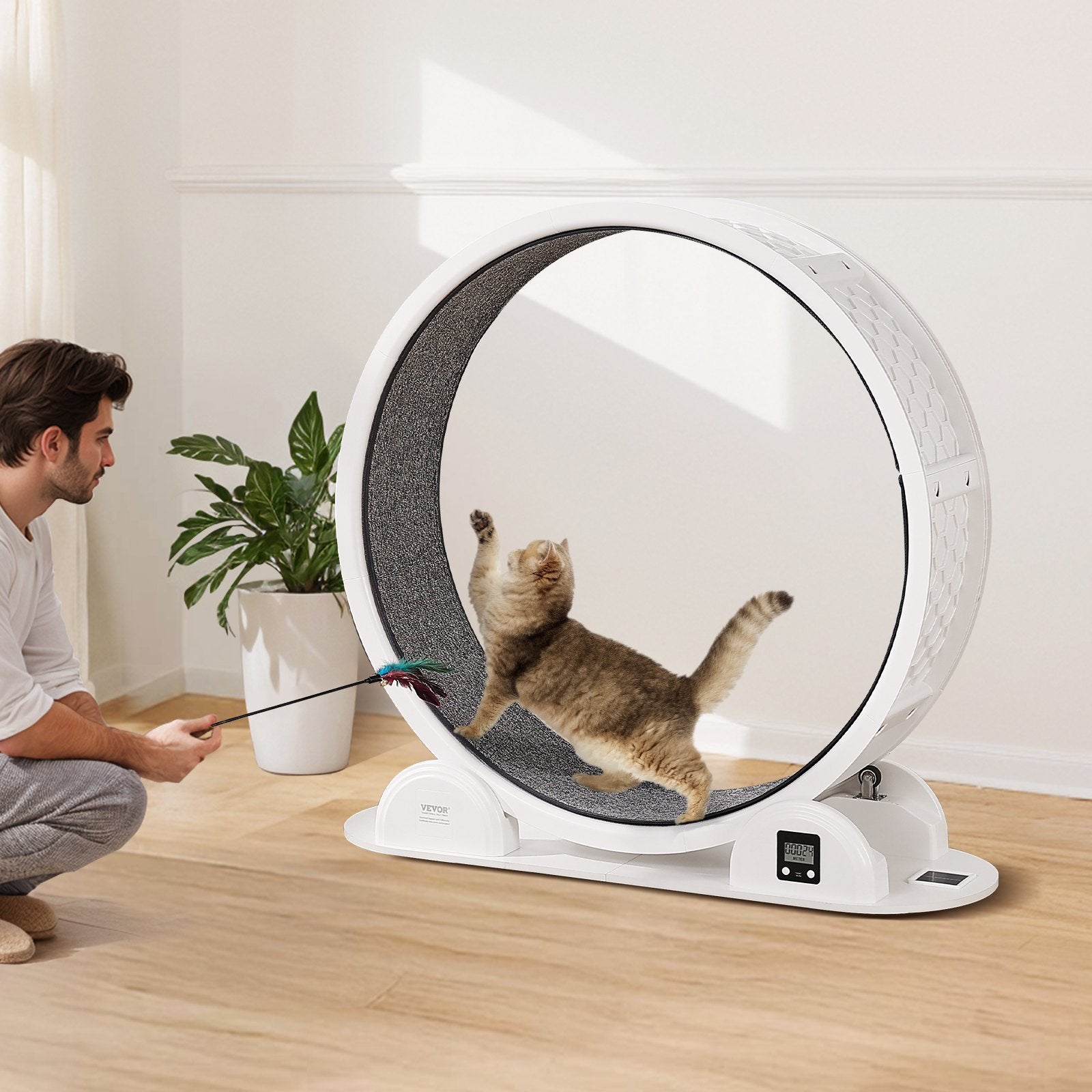 VelvetPaws™ SolarStride Smart Cat Wheel