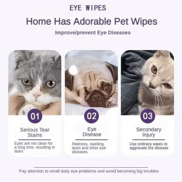 VelvetPaws™ Pet Eye Wipes (200 Wipes/Can)