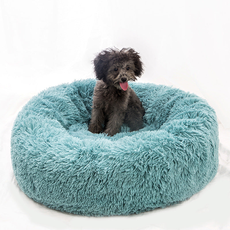 VelvetPaws™ Plush Donut Pet Bed