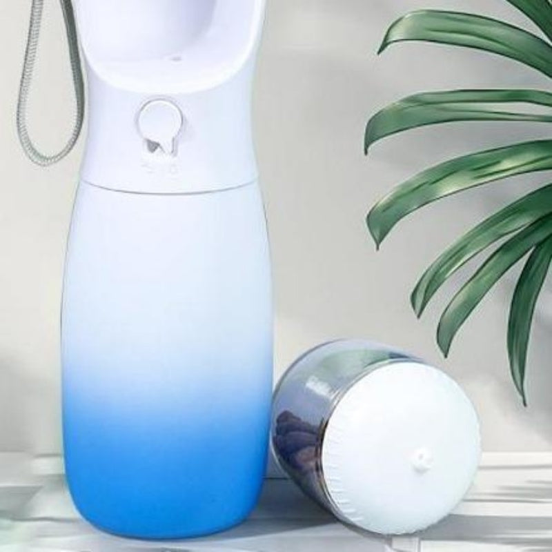 VelvetPaws™ DuoHydrate Gradient Travel Kettle – 2-in-1 Food & Water Bottle
