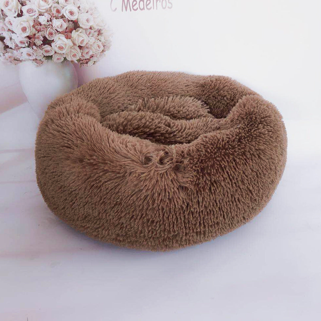 VelvetPaws™ Plush Donut Pet Bed