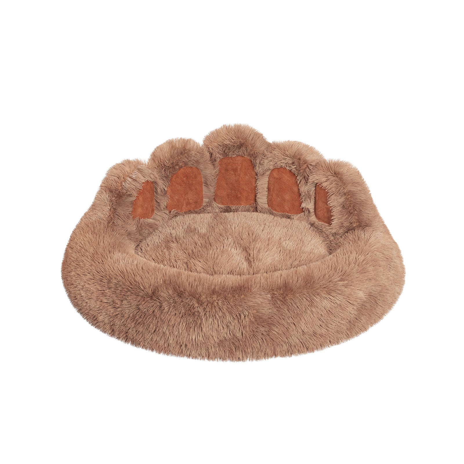 VelvetPaws™ Bear Paw Plush Bed – Cozy Decorative Pet Nest
