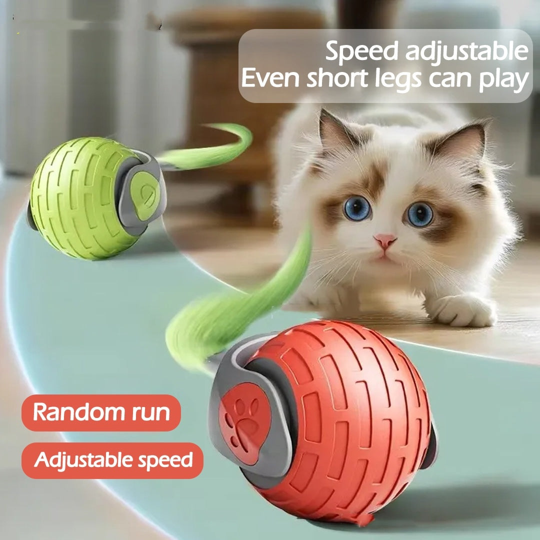 PurrChase™ Cat Toy – Smart USB Rechargeable Interactive Rolling Ball