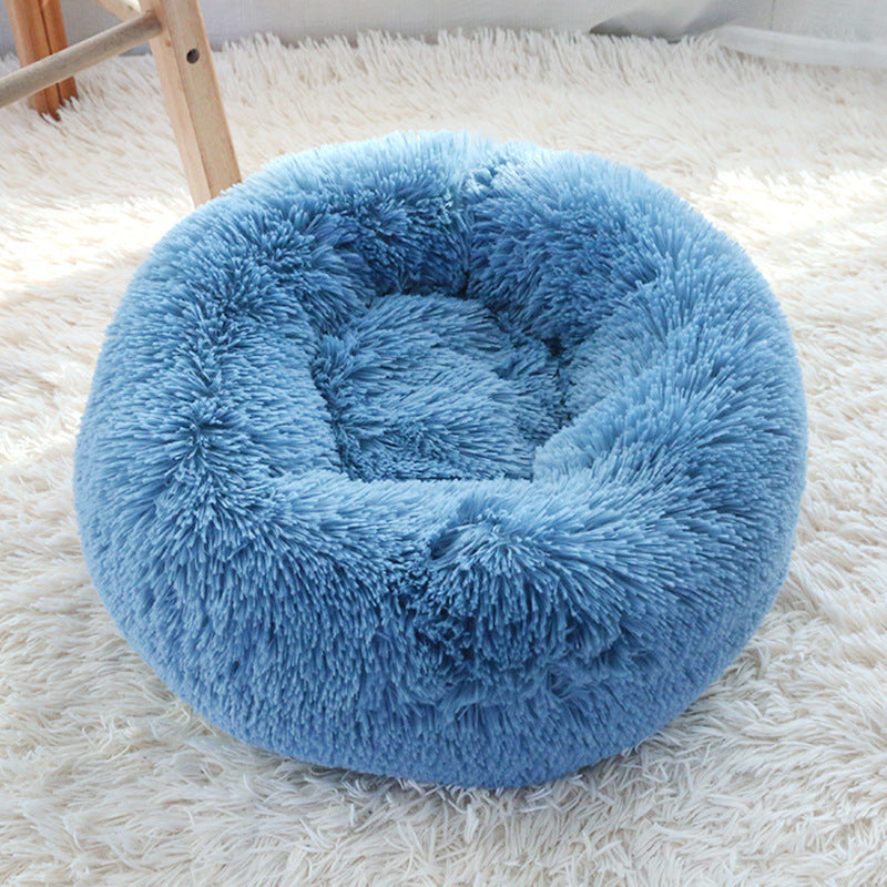 VelvetPaws™ Plush Donut Pet Bed
