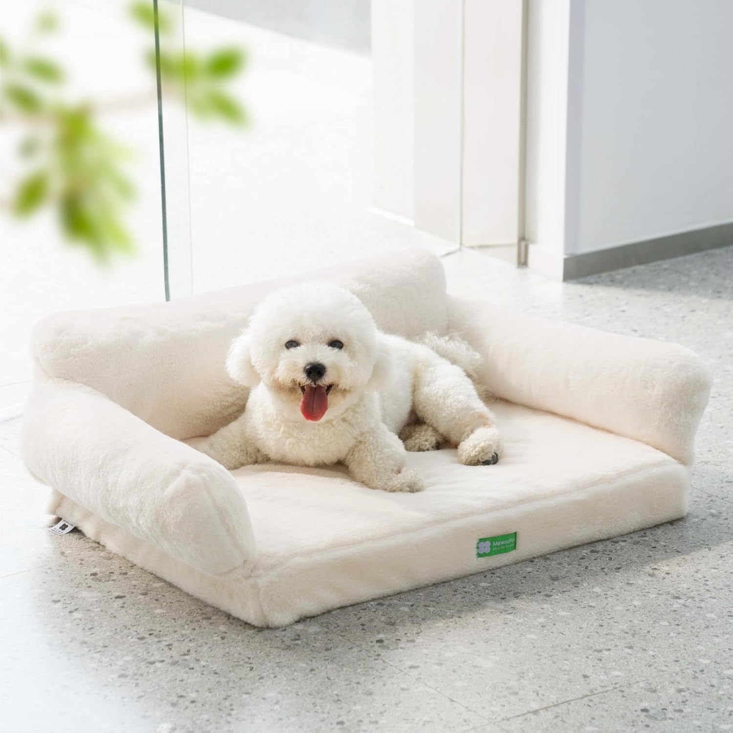 VelvetPaws™ 3-in-1 Elevated Pet Sofa with Washable Cushion – Adjustable Comfort for Dogs & Cats