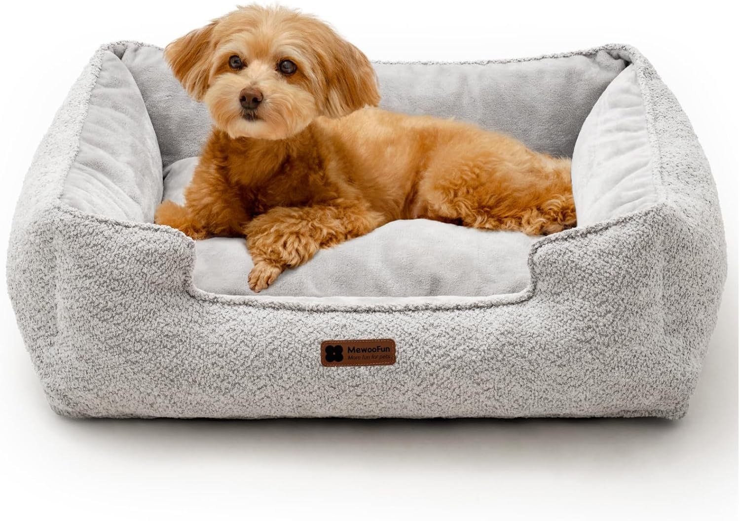 VelvetPaws™ Medium Orthopedic Dog Bed – Washable Rectangle Bed with Warming & Calming Comfort | Waterproof & Anti-Slip Design