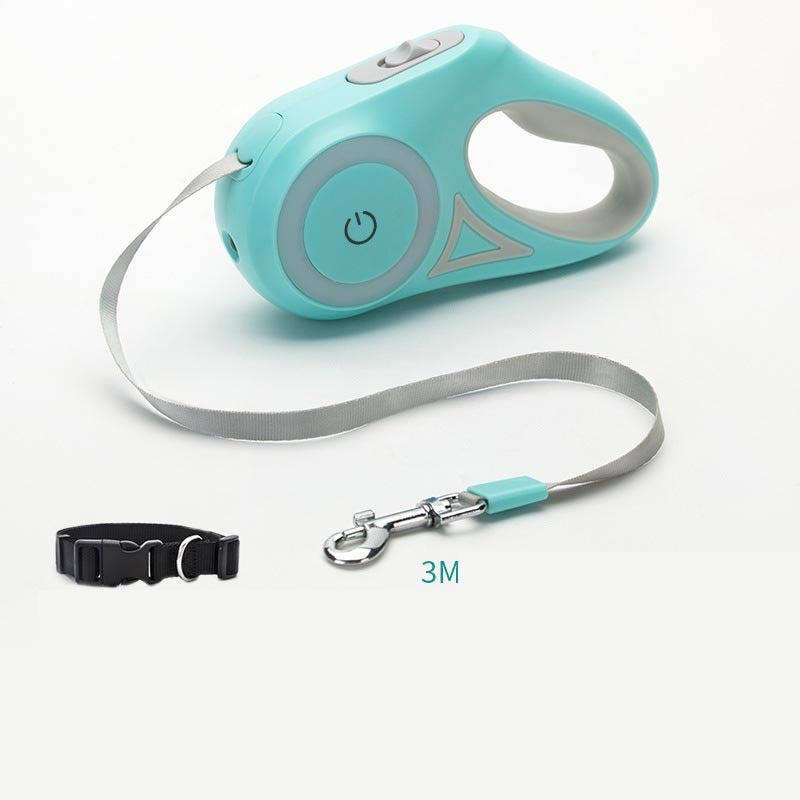 VelvetPaws™ GlowLeash™ Retractable Leash & Collar Set