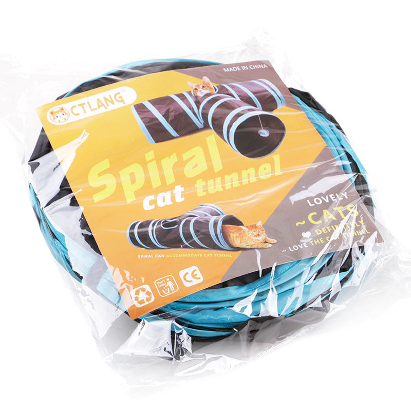 VelvetPaws™ Foldable Multi-Channel Pet Tunnel Tent – 2/3/5-Way Play Tunnel for Cats, Kittens, Puppies & Small Pets