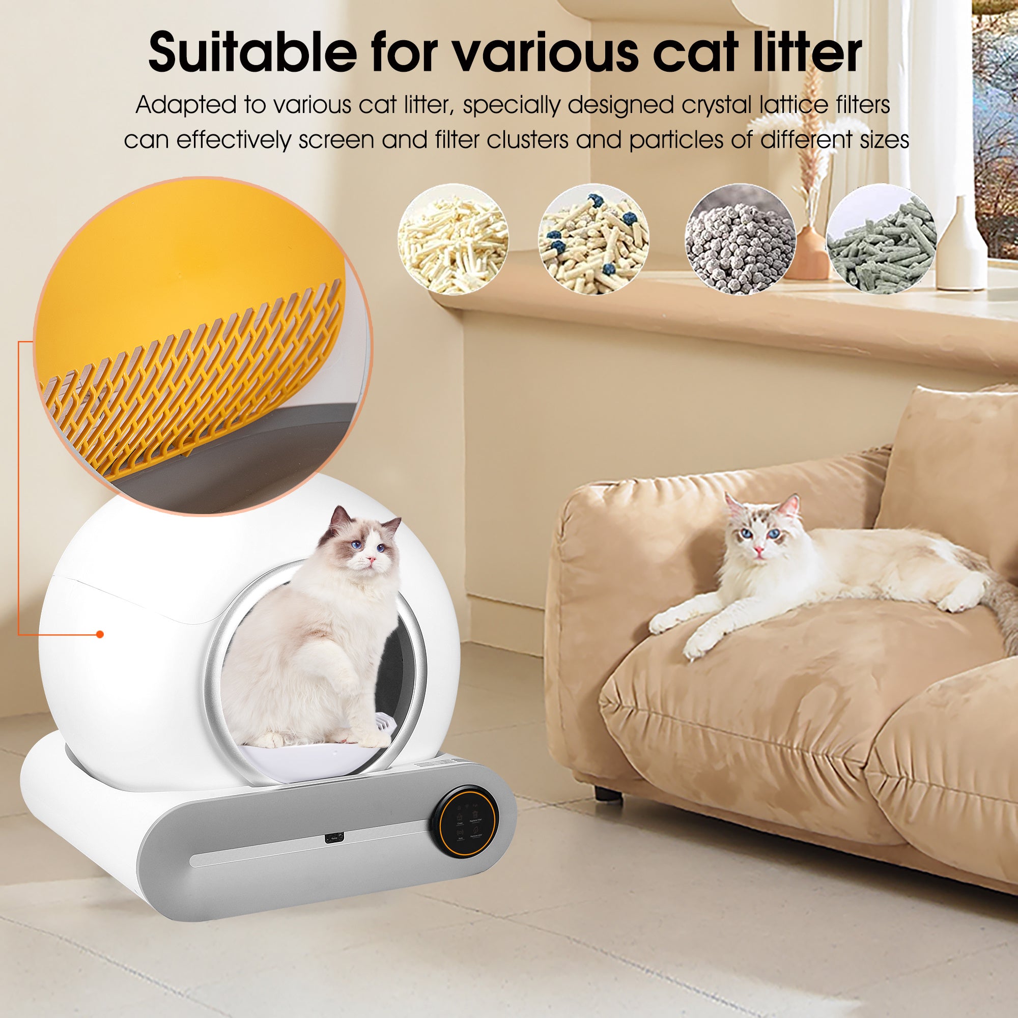 VelvetPaws™ Smart Self-Cleaning Litter Box
