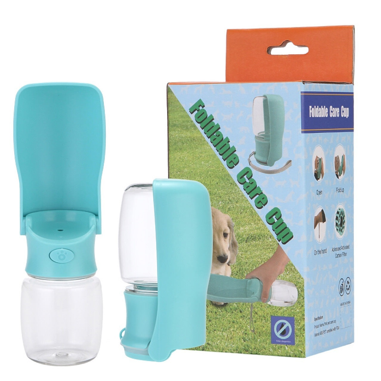 VelvetPaws™ FoldEase Portable Pet Water Bottle – Collapsible Travel Cup