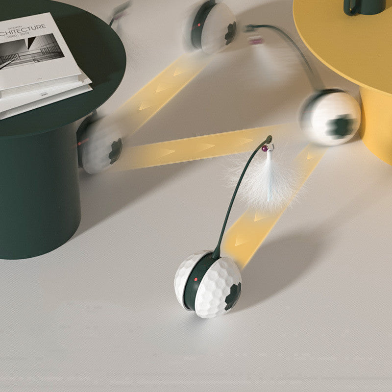 PurrChase™ SwingTease – Electric Cat Toy with Feather Teaser | USB Rechargeable & Bite Resistant