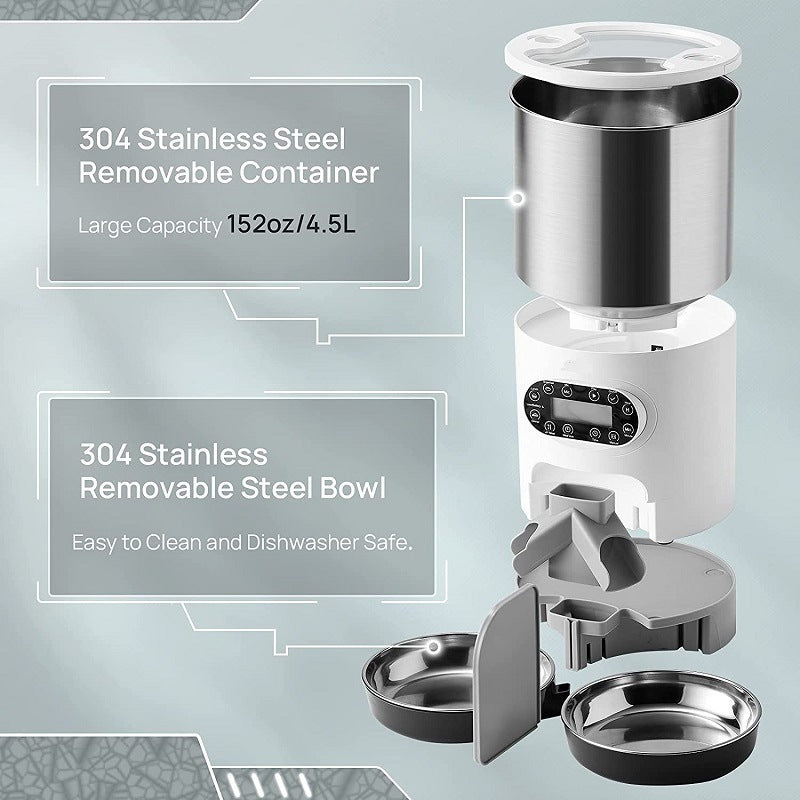 VelvetPaws™ Dual-Meal Smart Automatic Feeder (3L / 4.5L)