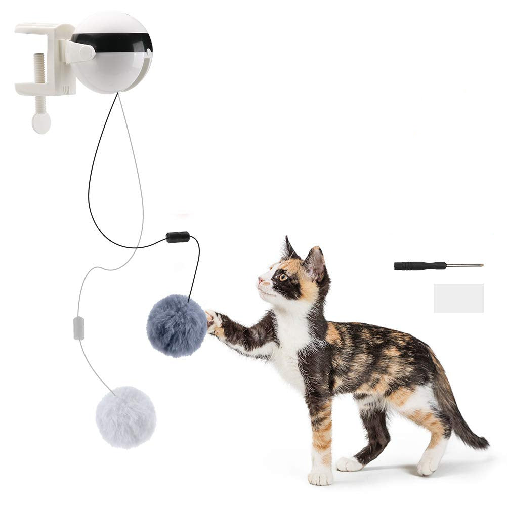 SkyTease™ – Automatic Lifting Cat Toy, Interactive Puzzle Teaser with Fur Ball