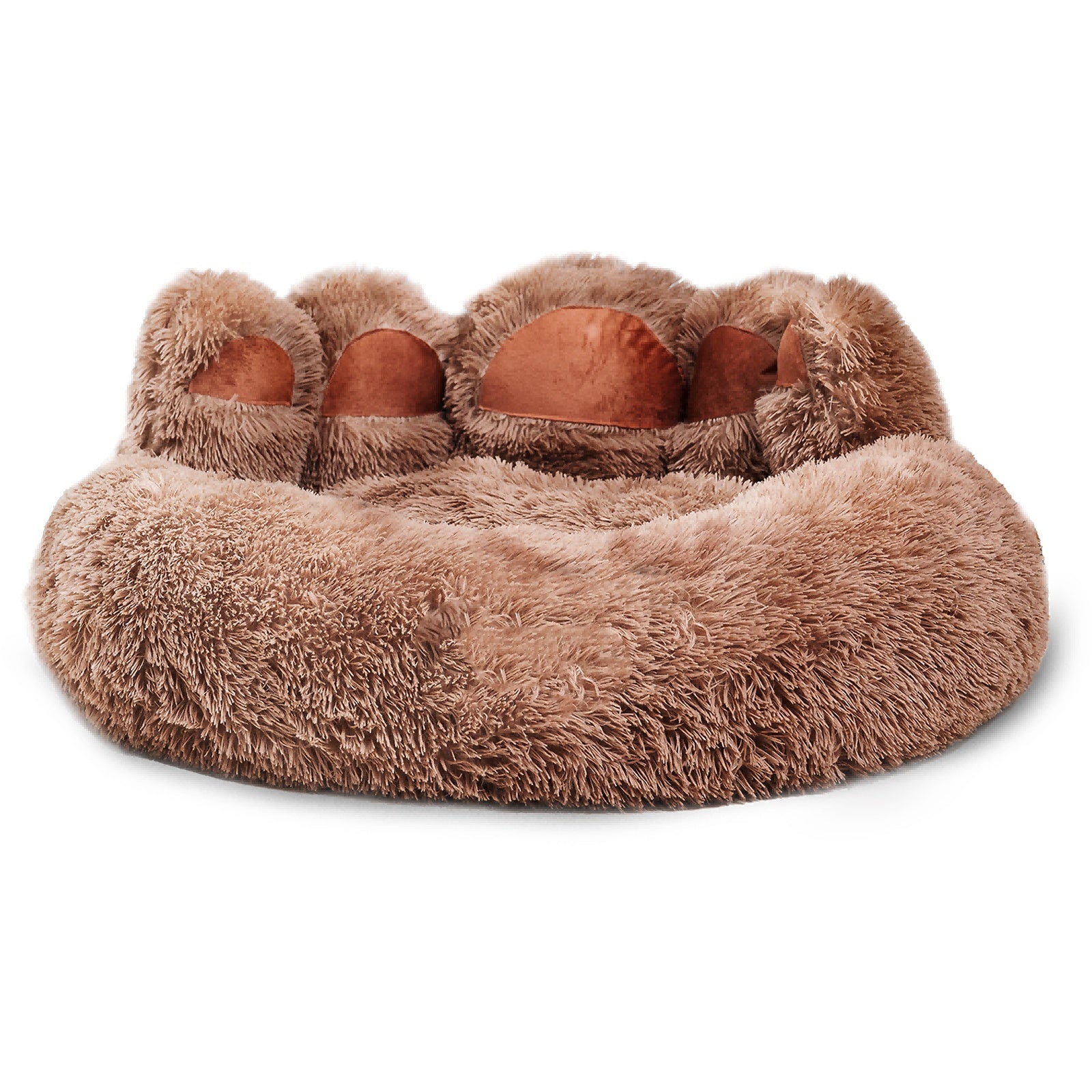 VelvetPaws™ Bear Paw Plush Bed – Cozy Decorative Pet Nest