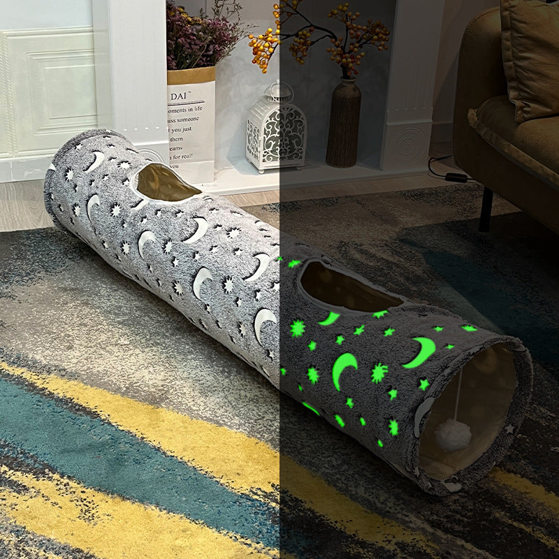 VelvetPaws™ Glow-in-the-Dark Rolling Dragon Cat Tunnel