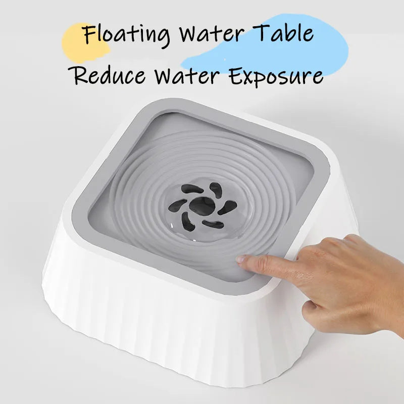VelvetPaws™ FloatSip™ Splash-Proof Pet Water Bowl