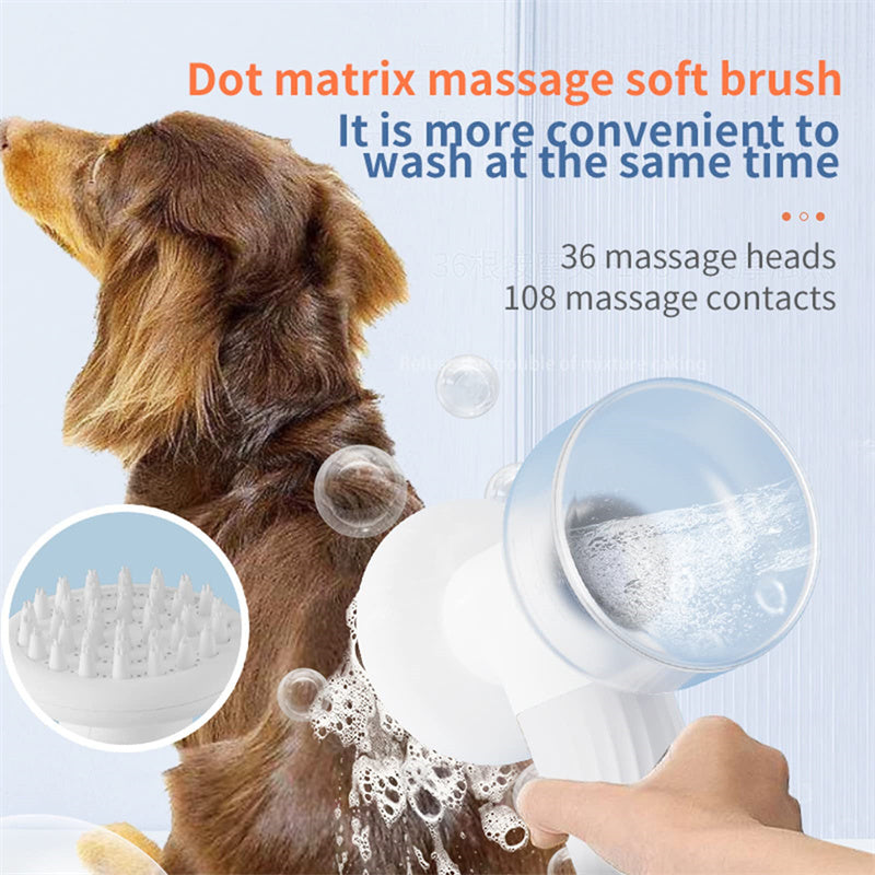 VelvetPaws™ AutoFoam Pet Bath Brush