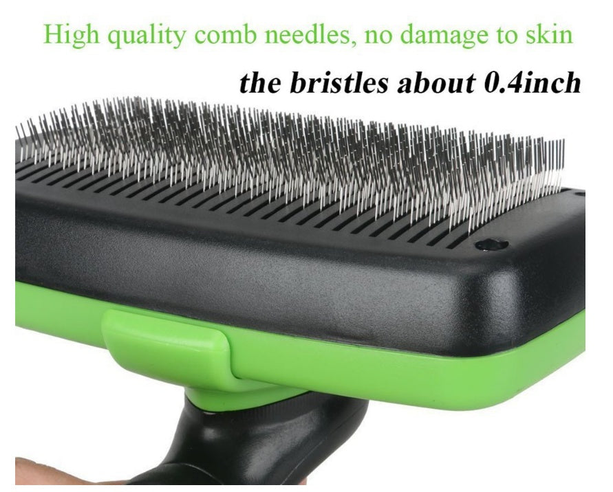 VelvetPaws™ GlideGroom™ Self-Cleaning Slicker Brush