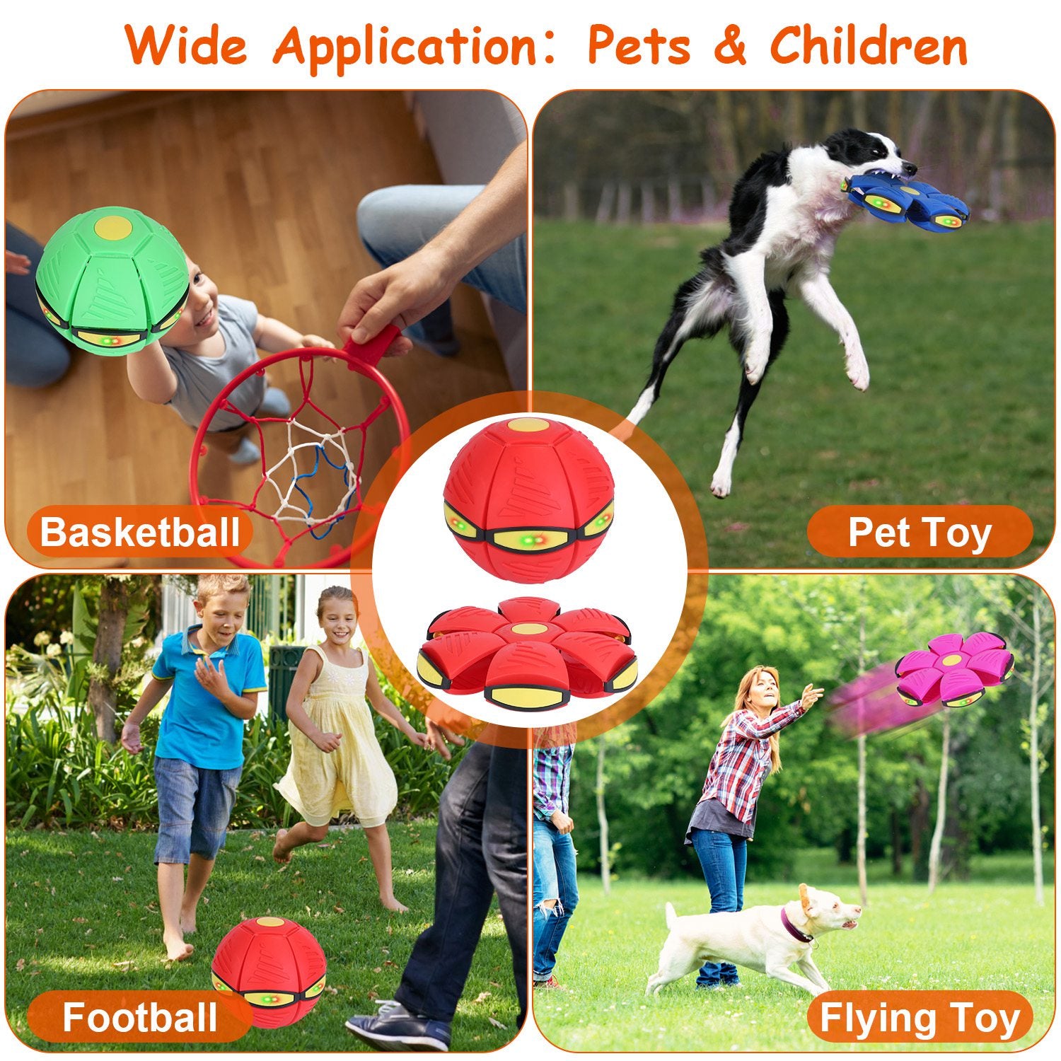 FlyMorph™ –  Magic UFO Flying Ball for Dogs & Kids | 2-in-1 Ball & Flying Saucer Toy