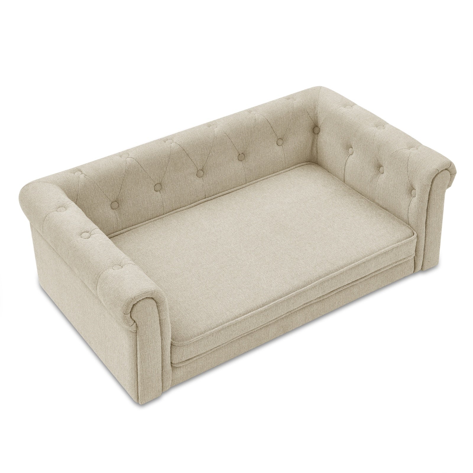 VelvetPaws™ Elegant Elevated Rectangle Pet Sofa – Durable Dog Beds