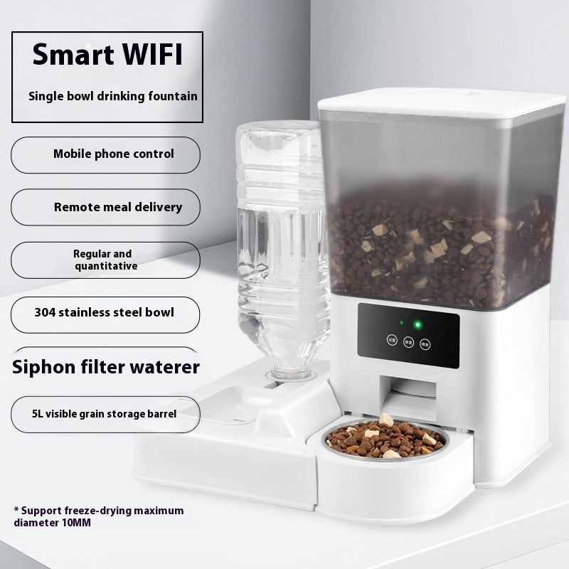 VelvetPaws™ Double Bowl Smart Surveillance Feeder + Video Calling  (5L)