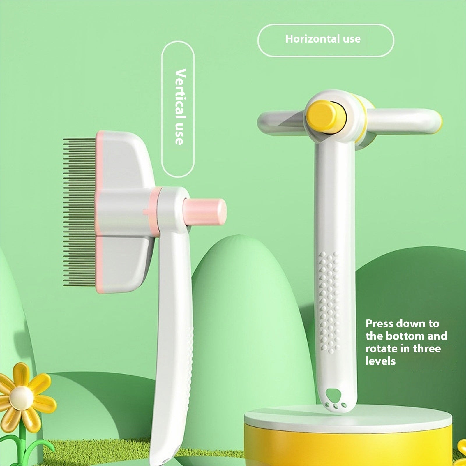 VelvetPaws™ FurEase™ Self-Cleaning Pet Comb