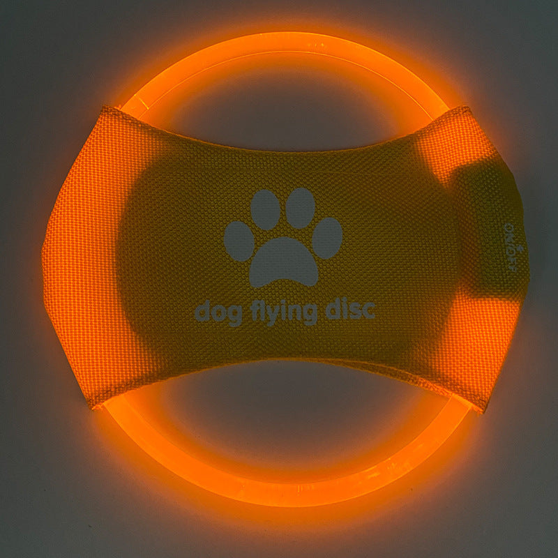 Dog Nighty LED Glowing Flying Disc – Rechargeable Frisbee Toy for Night Fetch