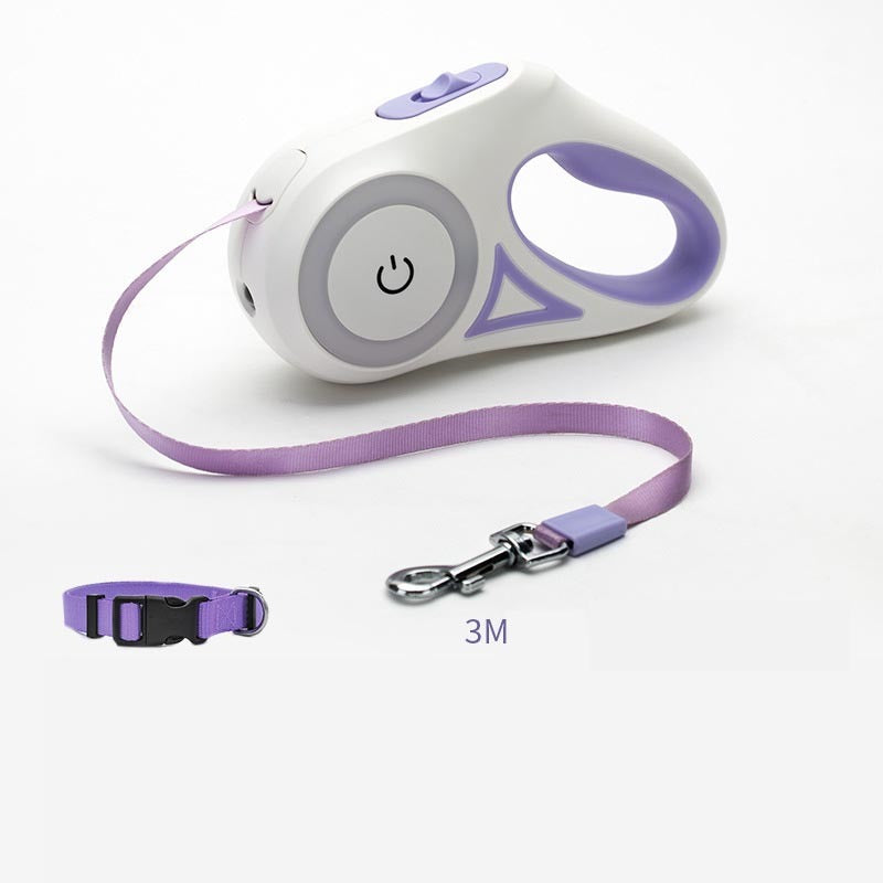 VelvetPaws™ GlowLeash™ Retractable Leash & Collar Set