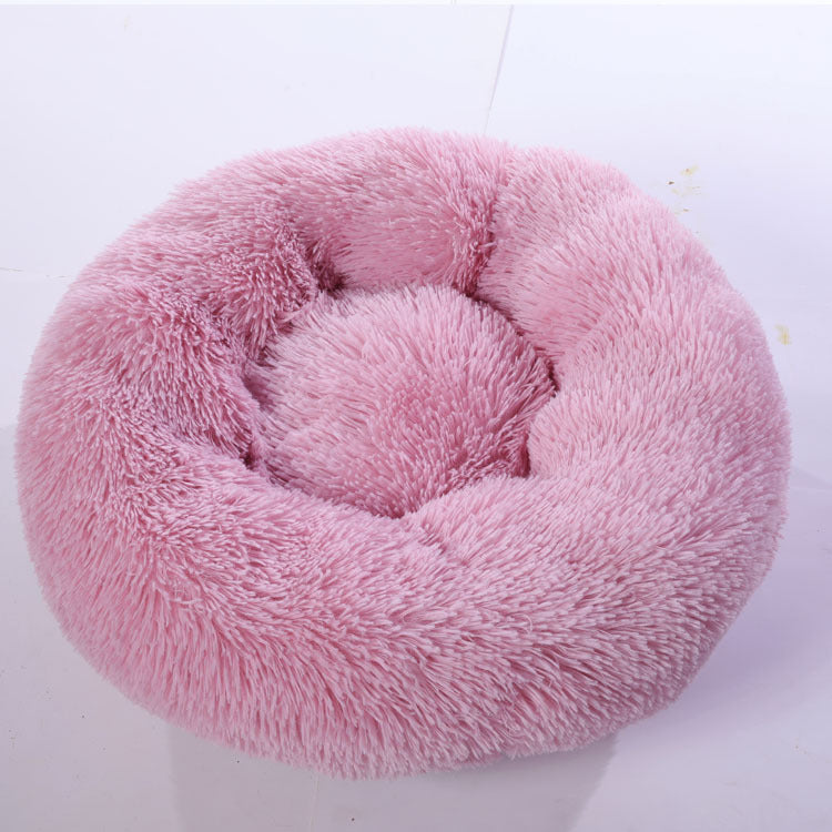 VelvetPaws™ Plush Donut Pet Bed