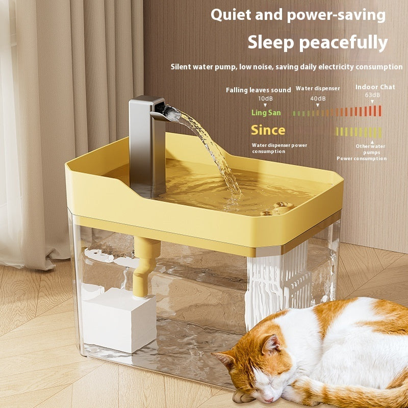 VelvetPaws™ AquaFlow™ Automatic Filter Pet Fountain – 1.5L Oxygenated Water Circulation System