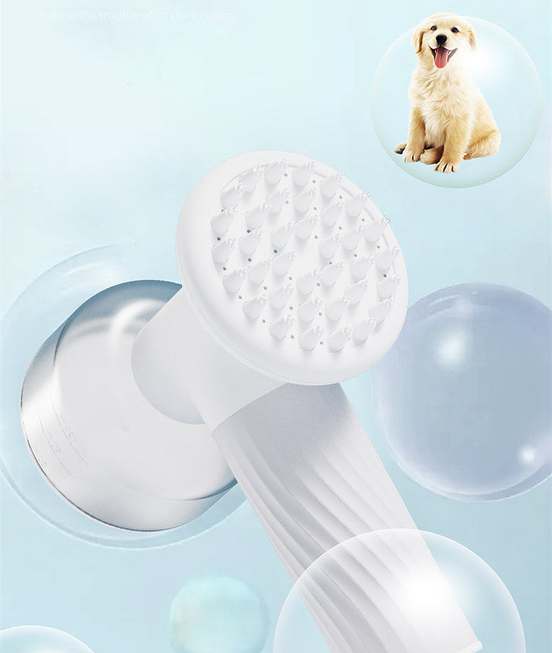 VelvetPaws™ AutoFoam Pet Bath Brush
