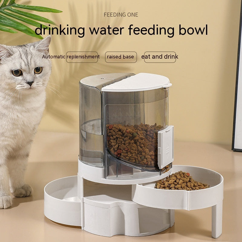 VelvetPaws™ Automatic Water-Refill Pet Feeder – 2-in-1 Food & Water System