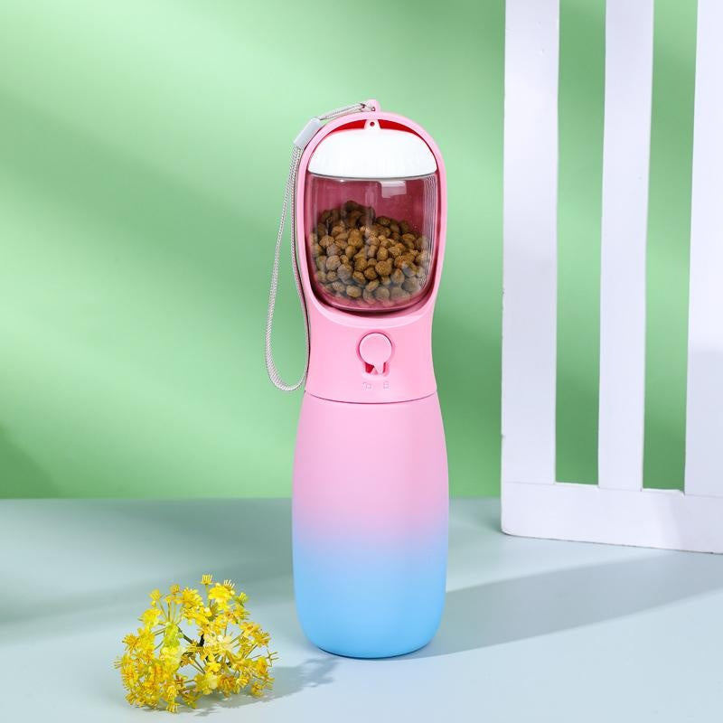 VelvetPaws™ DuoHydrate Gradient Travel Kettle – 2-in-1 Food & Water Bottle