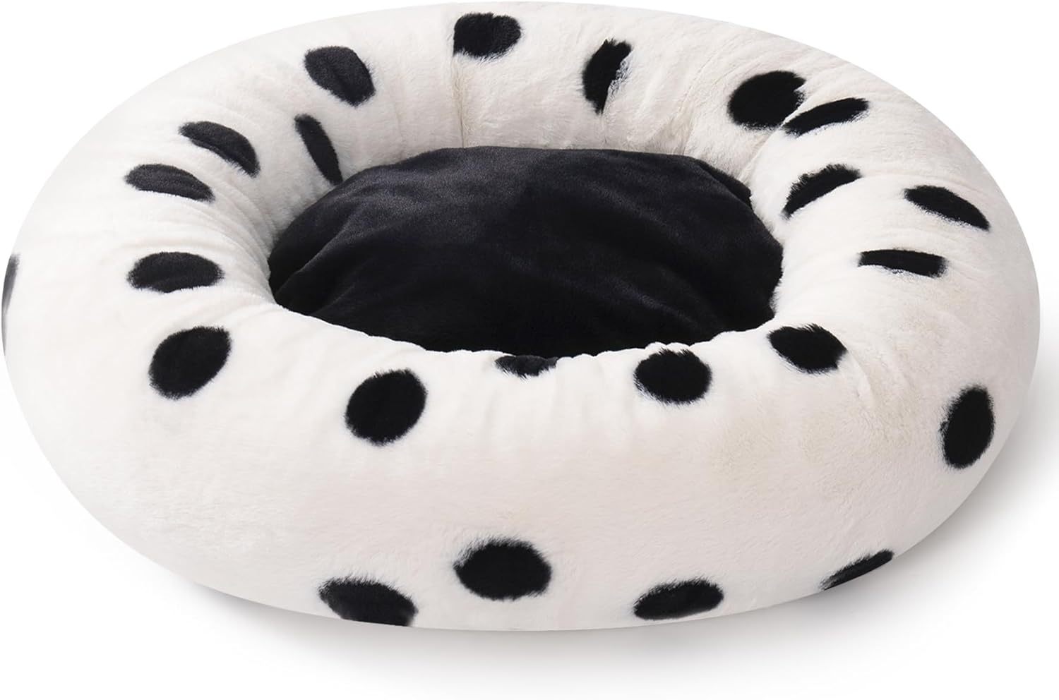 VelvetPaws™ Donut Cat Bed – 23” Plush Round Bed for Cats & Small Dogs | Washable, Fluffy, and Non-Slip