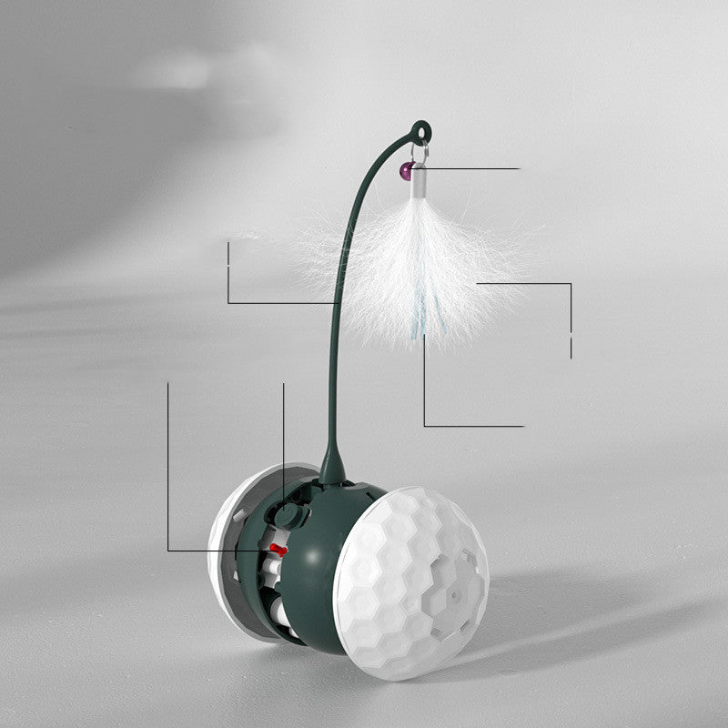 PurrChase™ SwingTease – Electric Cat Toy with Feather Teaser | USB Rechargeable & Bite Resistant