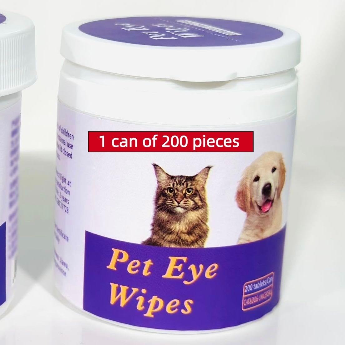 VelvetPaws™ Pet Eye Wipes (200 Wipes/Can)