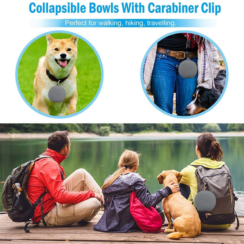 VelvetPaws™ FoldEase™ Double Collapsible Pet Bowl Set