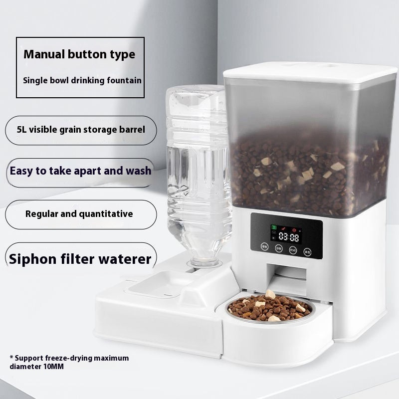 VelvetPaws™ Double Bowl Smart Surveillance Feeder + Video Calling  (5L)