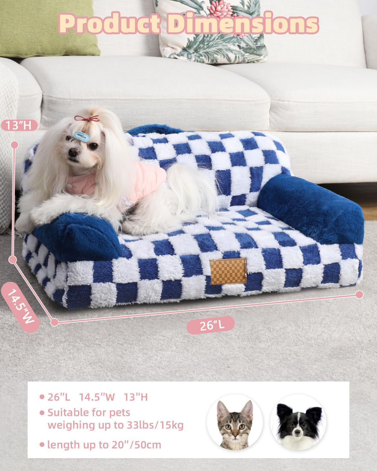 VelvetPaws™ Jacquard Luxury Pet Bed